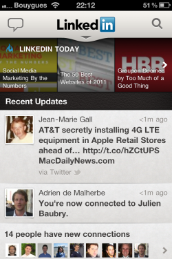 New Linkedin iPhone app release